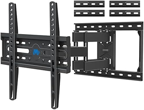 Mounting Dream TV Mount Full Motion TV Wall Mount for Most 32-65 Inch Flat Screen TV, Wall Mount TV Bracket with Dual Arms, Max VESA 400x400mm and 99 LBS, Fits 16", 18", 24" Studs MD2380-24K TV Mounts Fiche Technique et Prix au Maroc