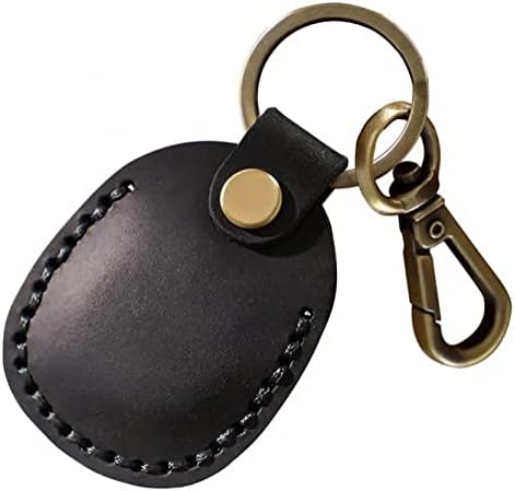 Airtag Porte-clés en cuir véritable, pendentif Airtag en cuir véritable, étui Airtag compatible avec les pendentifs Apple Airtag, support Airtag Case, vintage - Protection élégante (noir)
 Avis, Fiche Technique et Prix au Maroc
