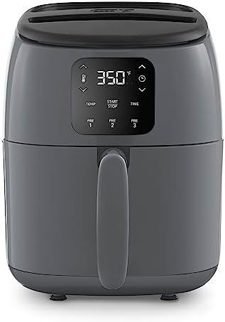 Friteuse à air numérique DASH Tasti-Crisp™ avec technologie AirCrisp, préréglages personnalisés, contrôle de la température et fonction d'arrêt automatique, 2,6 litres - Gris froid
 Avis, Fiche Technique et Prix au Maroc