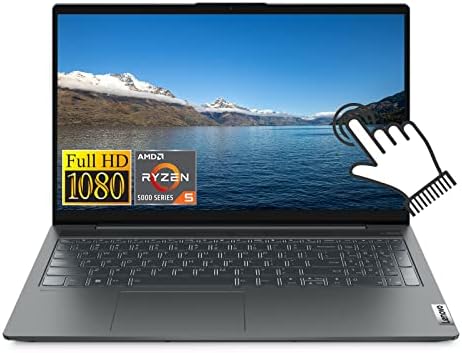 Ordinateur portable Lenovo Ideapad 5 15,6" FHD à écran tactile, AMD Ryzen 5625U (6 cœurs, jusqu'à 4,3 GHz), 16 Go de RAM, SSD NVMe 1 To, lecteur d'empreintes digitales, clavier rétroéclairé, WiFi 6, webcam, HDMI, Win 11, avec accessoires CUE
 Fiche Technique et Prix au Maroc