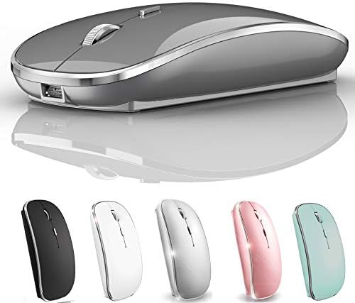 Rechargeable Bluetooth Mouse Wireless Bluetooth Mouse for iPad pro iPad Air Mac MacBook Pro MacBook Air Laptop Chromebook Windows HP DELL (Grey)Avis,  Fiche Technique et Prix au Maroc