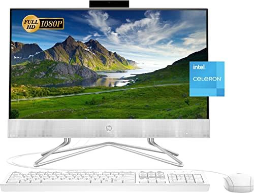 Ordinateur de bureau tout-en-un HP 2022, écran FHD 21,5", processeur Intel Celeron J4025, 32 Go de RAM, SSD PCIe 1 To, webcam, HDMI, RJ-45, clavier et souris filaires, WiFi, Windows 11 Home, blanc
 Fiche Technique et Prix au Maroc