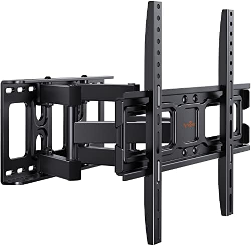 Perlegear TV Wall Mount Bracket Full Motion for 26-65 Inch LED, LCD, OLED Flat Curved TVs, TV Mount with Dual Swivel Articulating Arms Extension Tilt Rotation, Max VESA 400x400mm Fits 12/16" Wood Stud Fiche Technique et Prix au Maroc