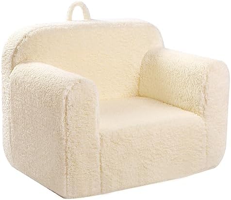 MOMCAYWEX Chaise Sherpa douce et douillette pour enfants, chaise en mousse câline pour garçons et filles, crème
 Fiche Technique et Prix au Maroc