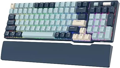 RK ROYAL KLUDGE RK96 RGB Limited Ed, 90 % 96 touches sans fil triple mode Bluetooth 5.0/2,4 G/USB-C clavier mécanique échangeable à chaud avec repose-poignet, support logiciel et batterie massive, interrupteur jaune RK
Avis,  Fiche Technique et Prix au Maroc