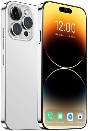 WV LeisureMaster A14pro Max Unlocked Phone, 6+256GB Android 13.0 Smartphone, 6.82-inch HD Screen, Dual SIM, Dual Standby, 6000 mAh Battery, 64MP Camera, 2796 * 1290 Resolution 5g Phone（White） Fiche Technique et Prix au Maroc