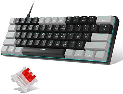 MageGee Clavier mécanique 60 % avec interrupteurs rouges et rétroéclairage bleu mer, petit clavier de jeu portable compact à 60 % pour joueur (gris noir)
Avis,  Fiche Technique et Prix au Maroc