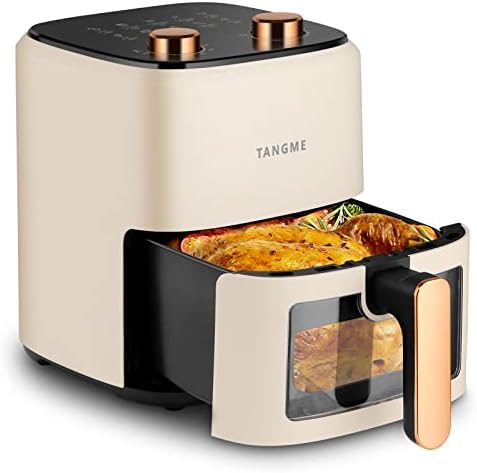 TANGME Friteuse à air 6 en 1 de 5,8 litres avec fenêtre de cuisson transparente, four grille-pain électrique de 1350 W pour la cuisson, le rôtissage, la déshydratation
 Avis, Fiche Technique et Prix au Maroc