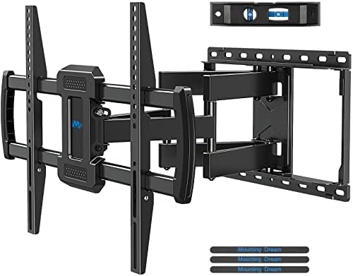 Mounting Dream UL Listed TV Mount Bracket for Most 42-75 Inch Flat Screen TVs, Full Motion TV Wall Mounts with Swivel Articulating Dual Arms, Max VESA 600x400mm, 100 LBS Loading, Fits 16" Wood Studs Fiche Technique et Prix au Maroc
