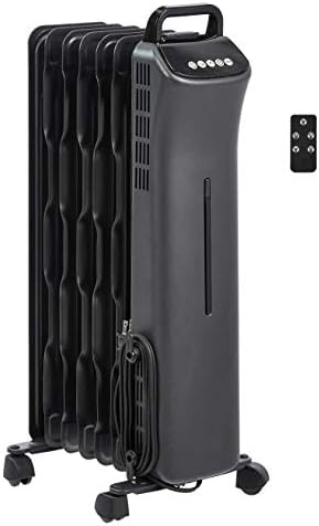 Amazon Basics Radiateur numérique portable avec 7 ailettes ondulées et télécommande, noir, 1 500 W, 9,8 x 26,5 x 13,1 pouces
 Avis, Fiche Technique et Prix au Maroc