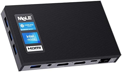 MeLE Quieter2D Mini PC sans ventilateur Windows 11 Home Celeron N4000 4 Go de RAM 128 Go Prise en charge de Windows 10 11 Linux Ubuntu Double écran HDMI 4K Petit ordinateur de bureau portable pour IoT Business Home Office
 Fiche Technique et Prix au Maroc