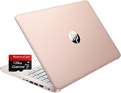Ordinateur portable HP Stream 14" HD fin et léger, Intel Celeron N4120, 16 Go de RAM, 64 Go de stockage eMMC, longue durée de vie de la batterie, webcam HD, HDMI, or rose, Office 365 1 an, Windows 11 S, 128 Go Cuertns MicroSD
 Fiche Technique et Prix au Maroc