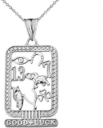 Fine Sterling Silver Ancient Egyptian Good Luck Cartouche Pendant NecklaceAvis,  Fiche Technique et Prix au Maroc