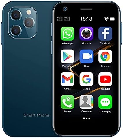 Version mondiale Soyes XS12 Mini 4G Smartphone 3,0 pouces Dual Sim Ultra mince Carte déverrouillée Téléphone portable WiFi Bluetooth Hotspot Téléphone portable de poche pour étudiant (Bleu 64 Go)
 Fiche Technique et Prix au Maroc