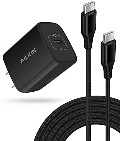 Adaptateur de chargeur mural USB C PD 20 W [60W/6FT] Câble USB de type C vers USB-C, charge rapide 3.0, bloc de prise Cube Brick Box, cordon de chargeur d'alimentation de téléphone Android USBC vers C pour Samsung Galaxy, Google Pixel ZTE Moto
 Fiche Technique et Prix au Maroc