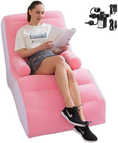 Canapé paresseux gonflable avec pompe à air domestique, chaise longue pliable avec accoudoirs pour salon, chambre à coucher, bureau, voyage, camping (rose)
Avis,  Fiche Technique et Prix au Maroc