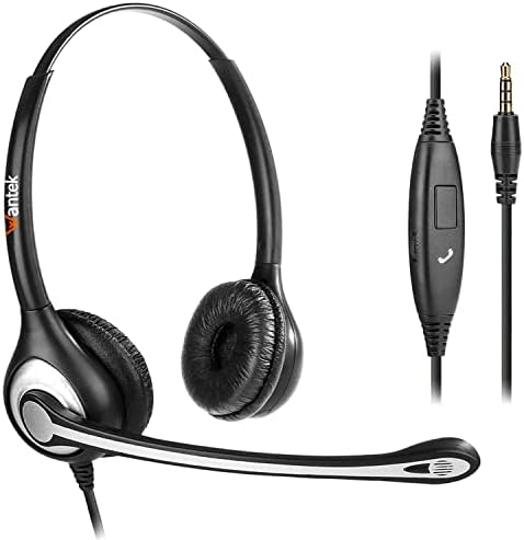 Casque Téléphone Portable Binaural avec Micro Anti-bruit, WANTEK Oreillette Smartphone Filaire avec Jack 3,5 mm pour iPhone Samsung Galaxy Huawei HTC LG Blackberry Téléphones Android Mac Skype(F602M1)
 Avis, Fiche Technique et Prix au Maroc