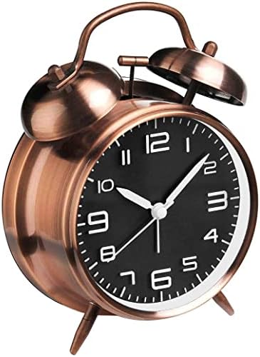 Jisile Réveil Double Cloche avec veilleuse, réveil analogique rétro pour Enfants avec Grand Cadran de 4 Pouces sans tic-tac Silencieux (Marron)
 Avis, Fiche Technique et Prix au Maroc