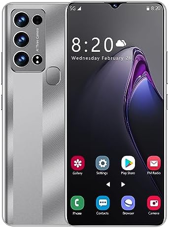 VIQEE Rion9Pro 5G Unlocked Cell Phones,6G+256GB Dual Sim Smartphone, Unlocked Mobile Phone with 6.72inch Waterdrop Screen, Android Phone 48+108 MP | 6800mAh | Fingerprint Lock & Face ID | (Gray) Fiche Technique et Prix au Maroc