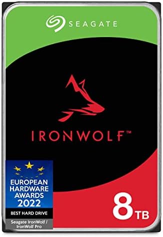 Seagate IronWolf Disque dur interne NAS 8 To – 3,5 pouces SATA 6 Gb/s 7 200 tr/min 256 Mo de cache pour stockage en réseau RAID – Emballage sans frustration (ST8000VNZ04/N004)
 Fiche Technique et Prix au Maroc