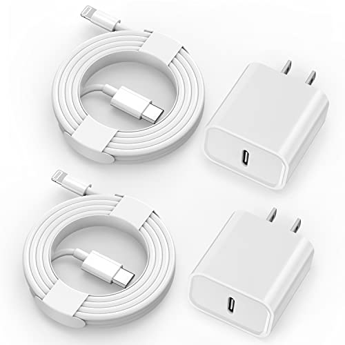 Chargeur rapide pour iPhone 【Certifié Apple MFi】 Lot de 2 chargeurs muraux USB C super rapides pour iPhone Charge rapide 1,8 m Type-C USB C vers câbles Lightning pour iPhone 14/13/12/11 Pro Max, Mini, 8,7, XS/iPad/ AirPod
 Fiche Technique et Prix au Maroc
