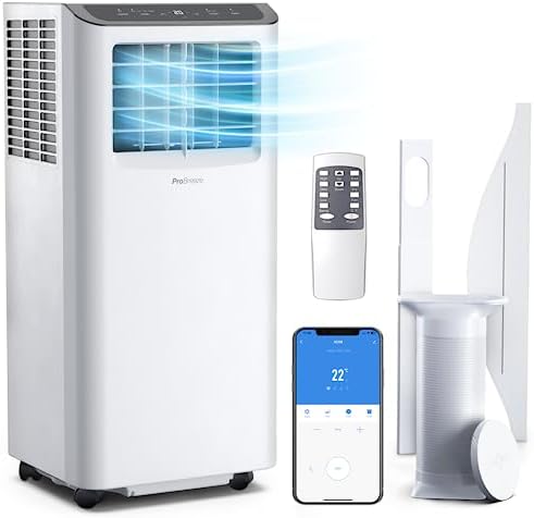 Pro Breeze Climatiseur portable pour pièce 10 000 BTU 450 m², climatiseur intelligent portable avec ventilateur, déshumidificateur, nuit, minuterie, kit de ventilation de fenêtre, unité AC portable Wifi
 Avis, Fiche Technique et Prix au Maroc