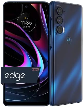 Motorola Edge | 2021 | 2-Day battery | Unlocked | Made for US | 8/256GB | 108MP Camera | Nebula Blue Fiche Technique et Prix au Maroc