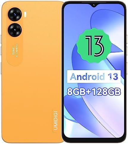 UMIDIGI G3 MAX (8 + 128 Go) Téléphone portable débloqué Android 13, smartphone avec caméra AI ultra claire 50 MP, écran FHD de 6,6 pouces, téléphone Android, batterie massive de 5 150 mAh, support de téléphone portable extensible jusqu'à 1 To
 Fiche Technique et Prix au Maroc