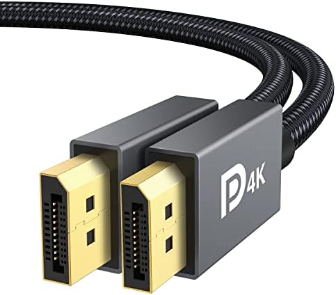 Câble DisplayPort certifié IVANKY VESA, câble DP 1.2 de 6,6 pieds,[4K@60Hz, 2K@165Hz, 2K@144Hz]Câble de port d'affichage haute vitesse tressé plaqué or 144 Hz, pour moniteur de jeu, carte graphique, TV, PC, ordinateur portable
 Fiche Technique et Prix au Maroc