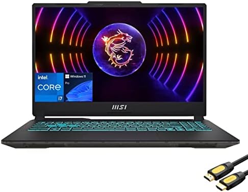 Ordinateur portable de jeu MSI Cyborg, écran IPS FHD 15,6 po 144 Hz, GeForce RTX 4060, Intel 10 cœurs i7-12650H, 8 Go DDR5, SSD PCIe 512 Go, Ko rétroéclairé, Wi-Fi 6, RJ45, Type-C, câble SPS HDMI 2.1 , Gagner 11 Pro, Noir
 Fiche Technique et Prix au Maroc