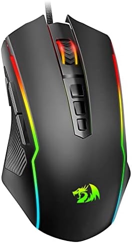 Redragon Gaming Mouse, Wired Gaming Mouse with RGB Backlit, 8000 DPI Adjustable, Mouse with 9 Programmable Macro Buttons & Fire Button, Software Supports DIY Keybinds, M910-K Fiche Technique et Prix au Maroc