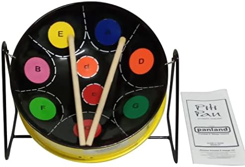 Steel Drum (Steelpan) 10 Inches with Easy Instructions for Beginners Rainbow Pitipan (Yellow and Black) Fiche Technique et Prix au Maroc