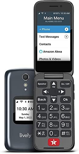 LIVELY Jitterbug Phones Flip2 – Téléphone portable à rabat pour personnes âgées – Doit être activé – Non compatible avec d'autres opérateurs sans fil – Téléphone à clapet en graphite
 Fiche Technique et Prix au Maroc