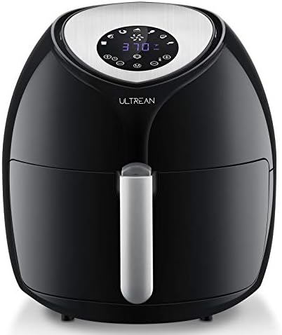 Ultrean Air Fryer 6 Quart, Large Family Size Electric Hot Airfryer XL Oven Oilless Cooker with 7 Presets, LCD Digital Touch Screen and Nonstick Detachable Basket,UL Certified,1700W (Black) Avis, Fiche Technique et Prix au Maroc