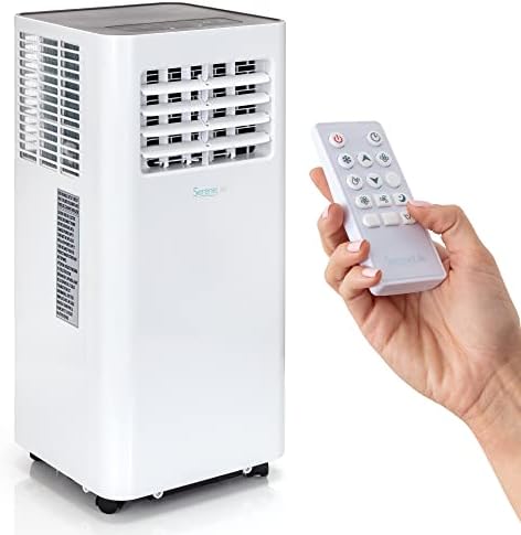 Climatiseur portable autonome compact SereneLife - Unité de climatisation intérieure autoportante de 10 000 BTU avec modes déshumidificateur et ventilateur pour la maison, le bureau, l'école et les salles d'affaires jusqu'à 300 m².  -SLPAC105W
 Avis, Fiche Technique et Prix au Maroc