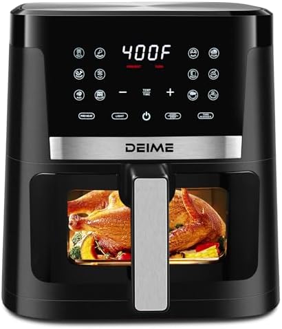 Friteuse à air 7,5 QT sans huile, 1700 W, four électrique sain, grande capacité avec fenêtre de cuisson visible, 12 préréglages en une seule touche, commande numérique, panier antiadhésif, recette incluse
 Avis, Fiche Technique et Prix au Maroc