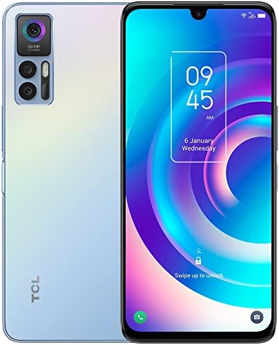 TCL 30 5G |2022|Téléphone portable 5G débloqué, 4/128 Go, appareil photo 50 MP, 5010 mAh, écran FHD+ AMOLED 6,7", Android 12, US Verizon, SIM unique, bleu rêveur (NO Boost/Spectrum/Xfinity/Assurance)
 Fiche Technique et Prix au Maroc