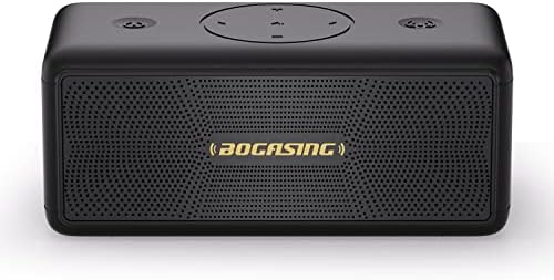 BOGASING Enceinte Bluetooth Puissante M5, 40W Surround Stéréo, Basses Profondes Haut Parleur, Autonomie 30 h, Bluetooth 5.3, Étanche IPX7, EQ, AUX, TF Carte, USB, sans Fil Portable pour d'Extérieur
 Avis, Fiche Technique et Prix au Maroc