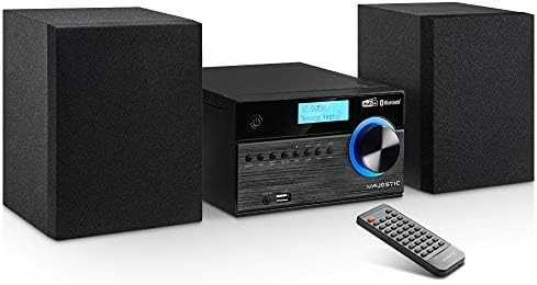 Majestic AH 2350 BT MP3 USB Dab Système Micro Hi-FI Radio Dab/Dab+/FM, Bluetooth, Lecteur CD/MP3, Entrée USB/AUX-in, Télécommande, Noir
 Avis, Fiche Technique et Prix au Maroc