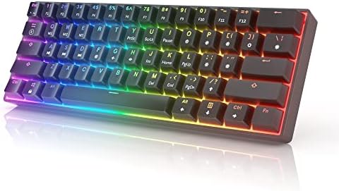 HK GAMING GK61 Clavier de jeu mécanique – 61 touches multicolores rétroéclairées LED RVB filaire programmables pour PC/Mac Gamer Tactile (Gateron Optical Brown)
Avis,  Fiche Technique et Prix au Maroc