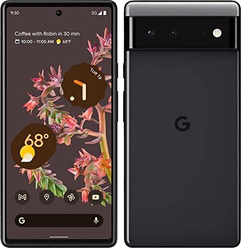 Google Pixel 6 – Téléphone Android 5G – Smartphone débloqué avec objectif large et ultra-large – 128 Go – Noir orageux
 Fiche Technique et Prix au Maroc