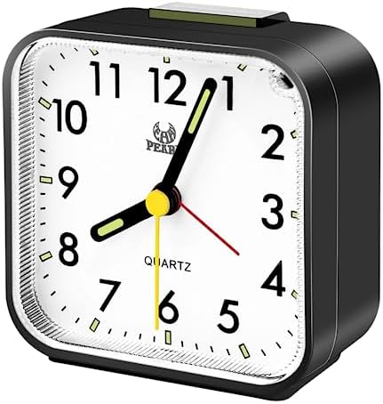 Mkitnvy Analogique Silencieux sans Tic-Tac,Petite Réveil De Voyage Silencieux sans Tic-Tac, Réveil Lumineux Idéal pour Famille/Bureau
 Avis, Fiche Technique et Prix au Maroc