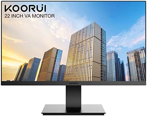 KOORUI Moniteur d'ordinateur 22 pouces, écran de bureau FHD 1080P, lunette ultra fine 75 Hz/soin des yeux/inclinaison ergonomique, ports HDMI VGA, moniteur LED pour PC, montage VESA
 Fiche Technique et Prix au Maroc