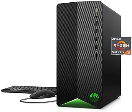Ordinateur de bureau de jeu HP Pavilion 2021, processeur AMD 6 cœurs Ryzen 5 5600G (Beat i7-8700, jusqu'à 4,4 GHz), AMD Radeon RX5500 4 Go, 8 Go de RAM, SSD PCIe NVMe 256 Go, souris et clavier, Win 10 Home
 Fiche Technique et Prix au Maroc