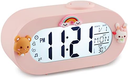 Ayybboo Réveil Numérique Enfants,Réveil Enfants avec Fonction Snooze 8 Sonneries 12/24 Heures,Réveil Enfants Filles Facile à Utiliser pour Chambre d'enfant,Chambre à Coucher,Salon (Rose)
 Avis, Fiche Technique et Prix au Maroc