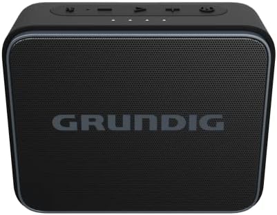 GRUNDIG, Enceinte Portable Bluetooth 5,0 Waterproof IPX7, 3,5WRMS, Mains Libres, 30h d'autonomie, Entrée auxiliaire, 1 Radiateur de Basses Passives, Fonction Power Bank, Noir
 Avis, Fiche Technique et Prix au Maroc