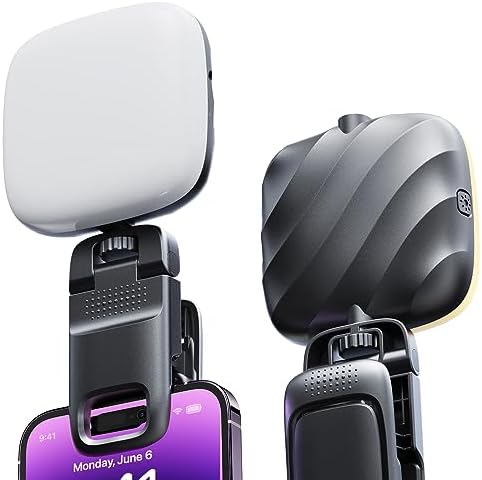 TODI Lampe à selfie pour iPhone - Clip d'éclairage LED rechargeable avec 3 modes d'éclairage, lumière portable pour TikTok, maquillage, Vlog, selfie, diffusion en direct, pour iPhone, Android, iPad, ordinateur portable
 Fiche Technique et Prix au Maroc