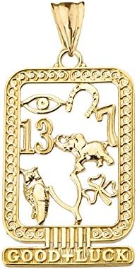 Pendentif cartouche bonne chance en or jaune 10 carats de l'Égypte ancienne
Avis,  Fiche Technique et Prix au Maroc