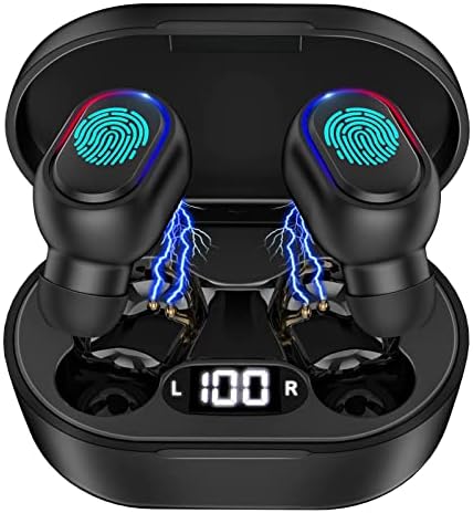 Ecouteurs Bluetooth sans Fil, Stéréo Casque Bluetooth sans Fil à l'oreille Intégrés HD Mic, Écouteur et Écran LED, IPX7 Étanches, USB Charge Rapide pour Sport pour iOS Android Telephone
 Avis, Fiche Technique et Prix au Maroc