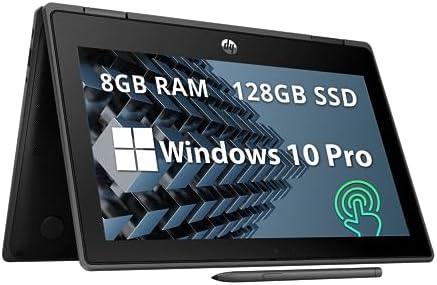 Ordinateur portable HP 2022 11,6" Pro x360 Fortis G9 Multi-Touch 2-en-1, processeur Intel Pentium N6000, 8 Go de RAM, SSD 128 Go, carte graphique Intel UHD, webcam 720p, stylet, Win 10 Pro, noir.
 Fiche Technique et Prix au Maroc